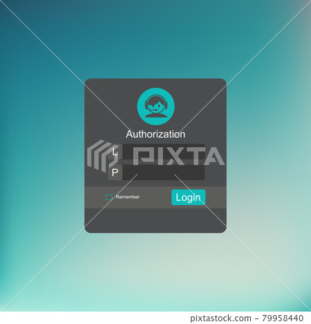 Simple login form page template flat style for...-插圖素材 [79958440] - PIXTA圖庫