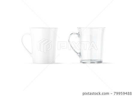 Blank ceramic and glass bell-shaped 11oz mug mockup, front view 79959488