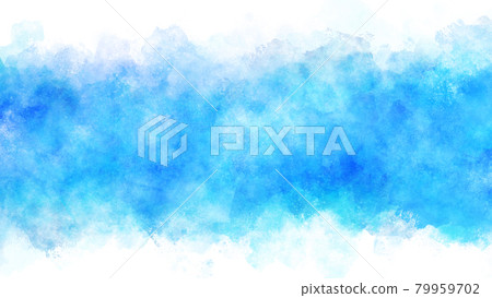 Blue and light blue watercolor brush marks, background materials, textures 79959702