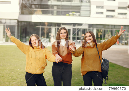 Young students on a student campus Young students on a student campus 79960870