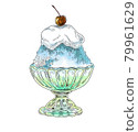 Retro glass shaved ice 79961629