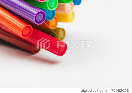 Colored markers isolated on white background Colored markers isolated on white background 79962068