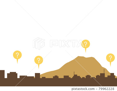 棕色小鎮和櫻島的插圖 棕色小鎮和櫻島的插圖 79962228