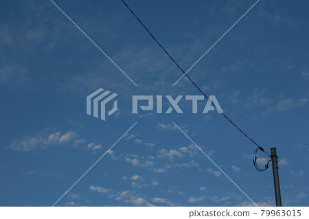 Sky and telephone pole Sky and telephone pole 79963015