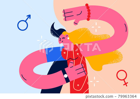 Gender identity and transition concept. Gender identity and transition concept. 79963364