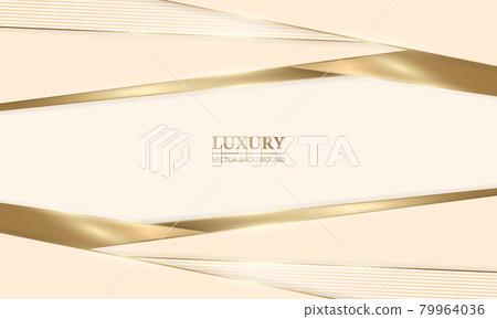 Elegant realistic cream shade luxury design background with golden lines and shadows. 79964036