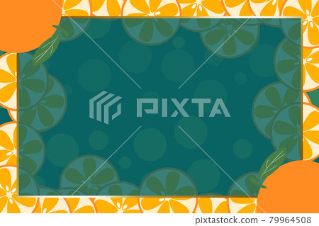 Orange background 4 rectangular gold 79964508