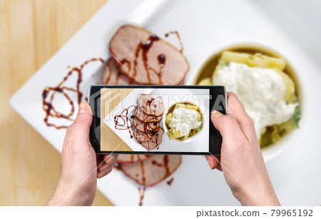 Taking photo of the food Taking photo of the food 79965192