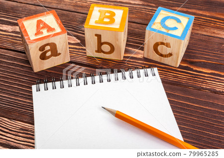 abc alphabet with paper note book abc alphabet with paper note book 79965285