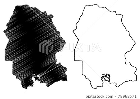 Khuzestan Province map vector.... Khuzestan Province map vector.... 79968571