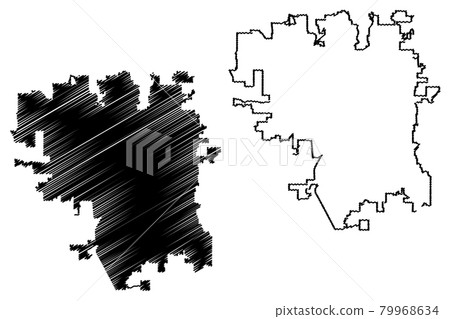 Lincoln City map vector 79968634