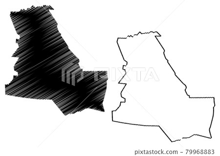 Dhi Qar Governorate map vector.... Dhi Qar Governorate map vector.... 79968883