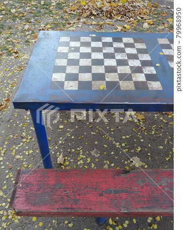 empty chessboard at city public park empty chessboard at city public park 79968950