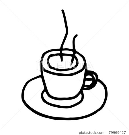 vector illustration of hot cup with coffe 79969427