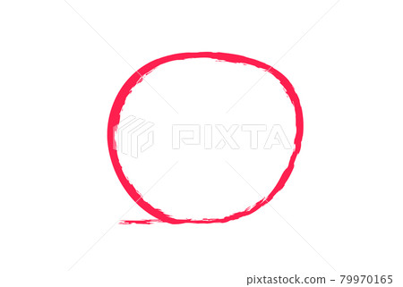 紅色圓圈，紅色鋼筆字符。 79970165