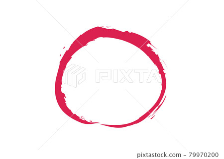 紅色圓圈，紅色畫筆。 79970200