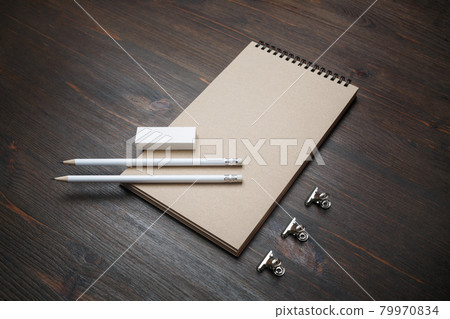 Kraft notepad, pencils, eraser Kraft notepad, pencils, eraser 79970834