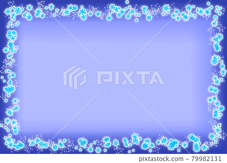 Snowflake Frame Frame Card 4-Light Blue-White Border Blur (Postcard Ratio) (Greeting Card) Snowflake Frame Frame Card 4-Light Blue-White Border Blur (Postcard Ratio) (Greeting Card) 79982131