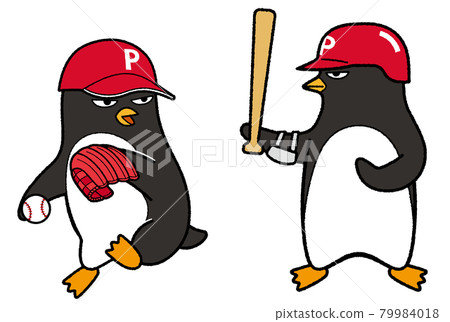 Penguins playing baseball 79984018