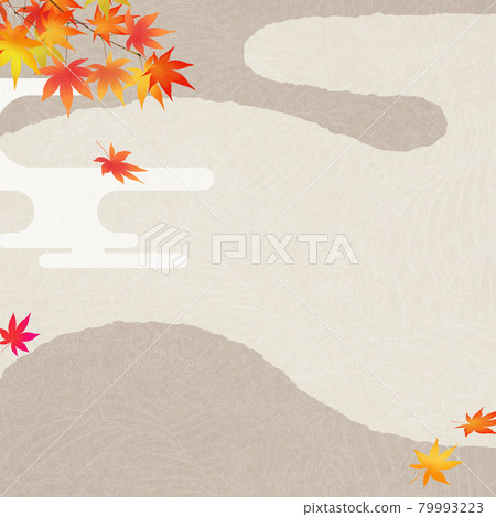 Autumn leaves background material 79993223