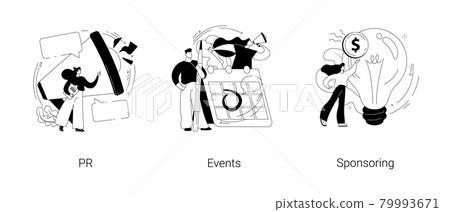Company public relations abstract concept vector illustrations. Company public relations abstract concept vector illustrations. 79993671