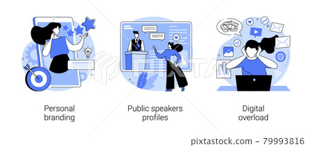 Gadget-dependent life abstract concept vector illustrations. Gadget-dependent life abstract concept vector illustrations. 79993816