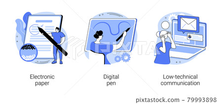 Using technology abstract concept vector illustrations. 79993898