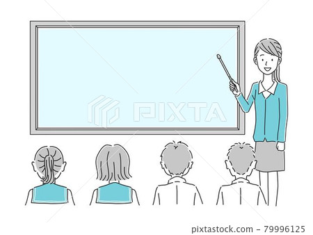 黑板和男孩女孩 79996125