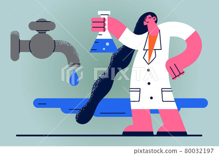 Chemicals in water science concept Chemicals in water science concept 80032197