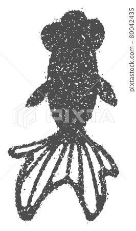 Summer feature stamp illustration / goldfish that can be used for summer and lingering summer greetings Summer feature stamp illustration / goldfish that can be used for summer and lingering summer greetings 80042435