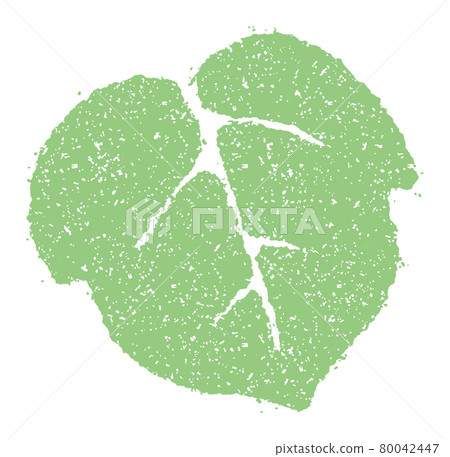 Summer feature stamp illustration that can be used for summer greetings and late summer greetings / Morning glory leaves 80042447