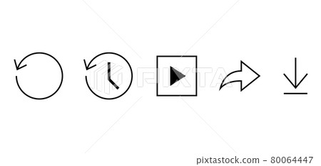 Arrow web icon set 80064447