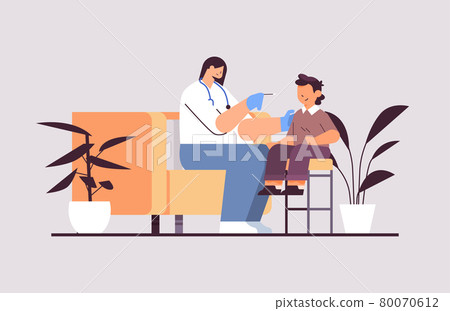 female doctor taking swab test for coronavirus sample from little boy patient PCR diagnostic procedure covid-19 female doctor taking swab test for coronavirus sample from little boy patient PCR diagnostic procedure covid-19 80070612