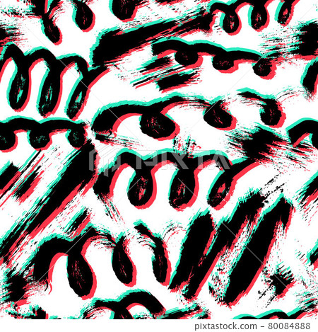 Vector seamless pattern with brush cross and strokes. Glitch effect on white background. Hand painted grange texture. Ink geometric elements. Fashion modern style. Endless fabric print. Vector seamless pattern with brush cross and strokes. Glitch effect on white background. Hand painted grange texture. Ink geometric elements. Fashion modern style. Endless fabric print. 80084888