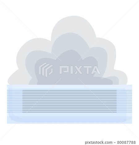 Smoking air conditioner icon cartoon vector. Repair maintenance Smoking air conditioner icon cartoon vector. Repair maintenance 80087788