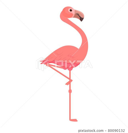 Flamingo stand icon cartoon vector. Pink bird Flamingo stand icon cartoon vector. Pink bird 80090132