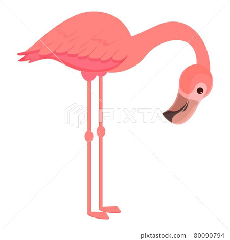 Cute flamingo icon cartoon vector. Pink bird Cute flamingo icon cartoon vector. Pink bird 80090794