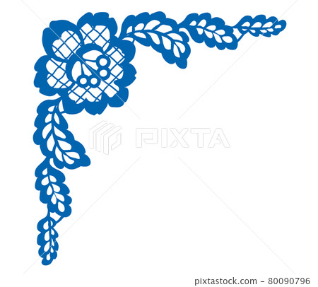 框架角。復古蕾絲風格。矢量素材。 框架角。復古蕾絲風格。矢量素材。 80090796