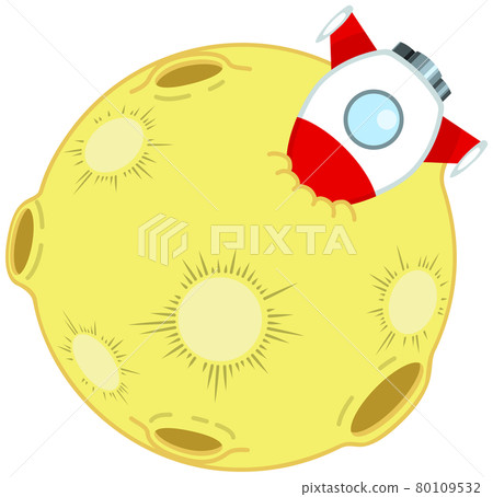 Rocket crashed on the moon Rocket crashed on the moon 80109532