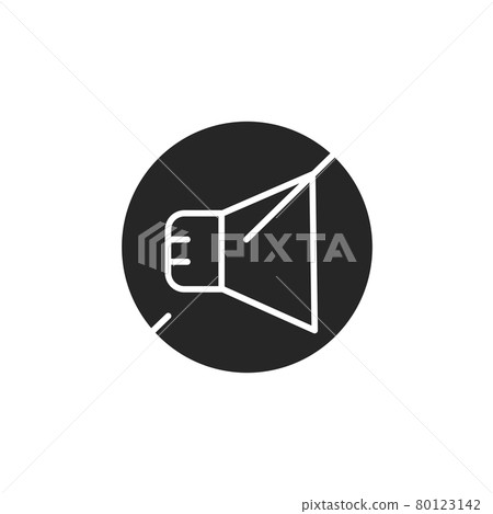 No sound color line icon. Pictogram for web page, mobile app, promo. No sound color line icon. Pictogram for web page, mobile app, promo. 80123142