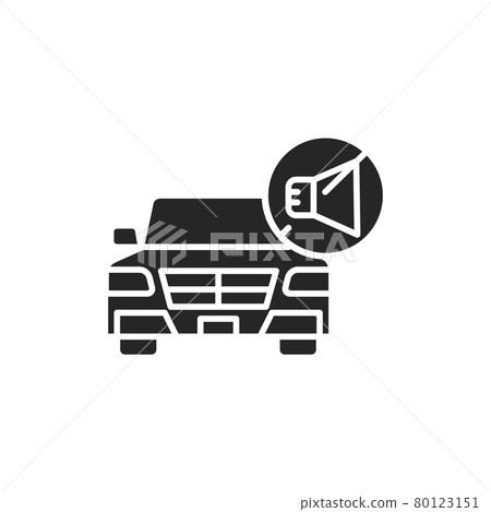 Soundproof car color line icon. Pictogram for web page, mobile app, promo. 80123151