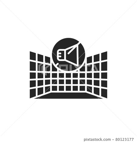 Soundproof studio color line icon. Pictogram for web page, mobile app, promo. Soundproof studio color line icon. Pictogram for web page, mobile app, promo. 80123177