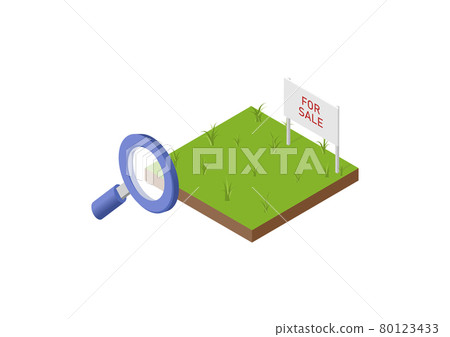 Illustration material of land, land for sale, development, property, real estate 80123433