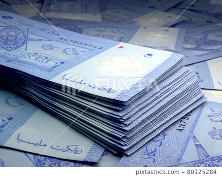 Malaysian money. Malaysian ringgit banknotes. 1 MYR ringgits bills. Malaysian money. Malaysian ringgit banknotes. 1 MYR ringgits bills. 80125284