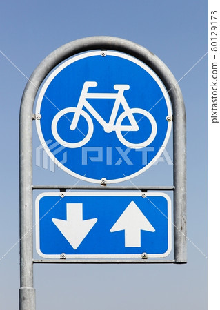 Bike lane road sign Bike lane road sign 80129173