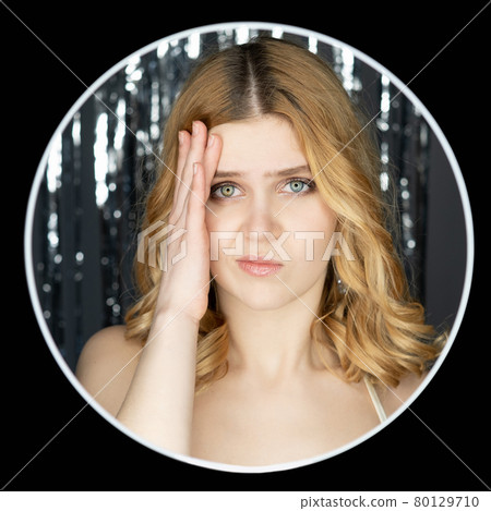 skeptic woman stupid situation crazy look strange skeptic woman stupid situation crazy look strange 80129710