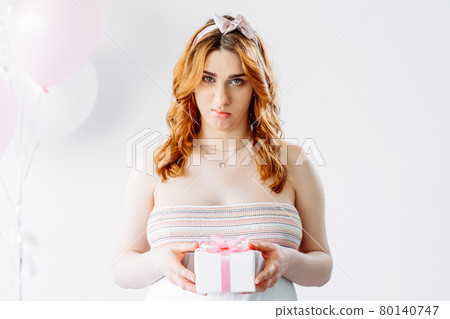 bad gift disappointed woman pregnancy hormones 80140747