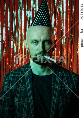 boring birthday unhappy man holiday look party boring birthday unhappy man holiday look party 80141043