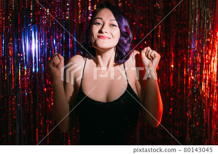 happy birthday excited woman holiday celebration 80143045