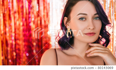 holiday party festive woman stylish look pretty holiday party festive woman stylish look pretty 80143069